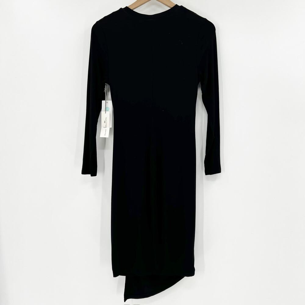 NWT‎ Nine Britton Women's Black Long Sleeve Midi Bodycon Dress Size SP